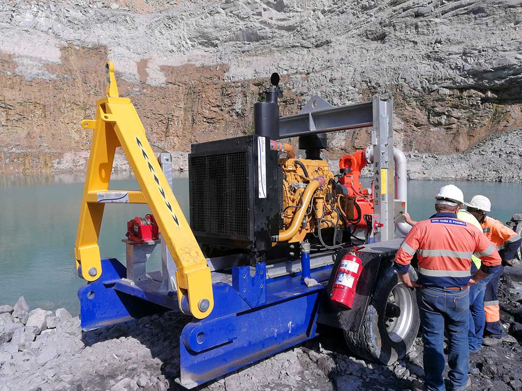 A second Sykes XH150 dewatering pump set is working at the same mine in the Northern Cape. 