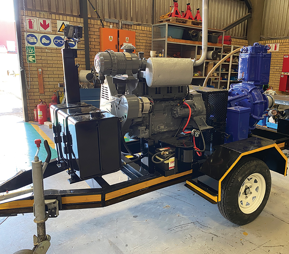 The completely overhauled pump set which IPR undertook for a repeat customer in the manufacturing sector.