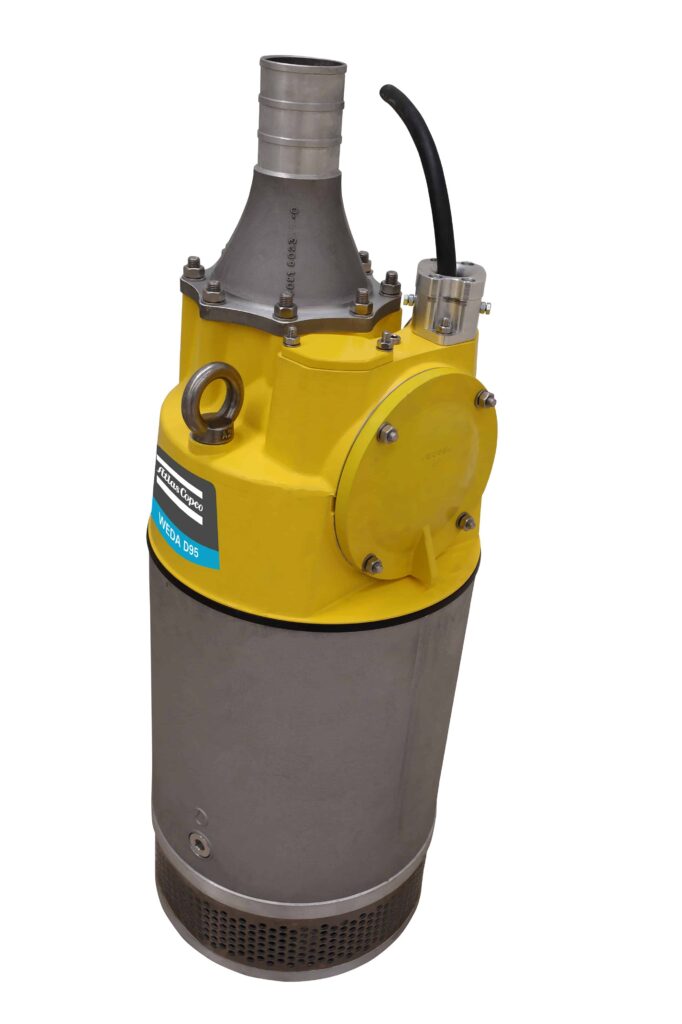 The Atlas Copco Weda D95 submersible pump is capable of pumping at a high head.