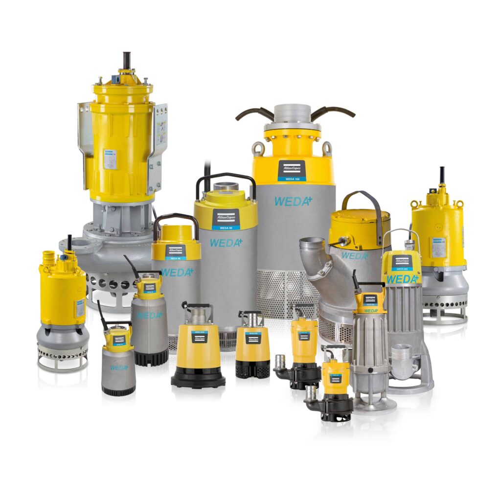 Atlas Copco has an extensive range of electric submersible pumps.