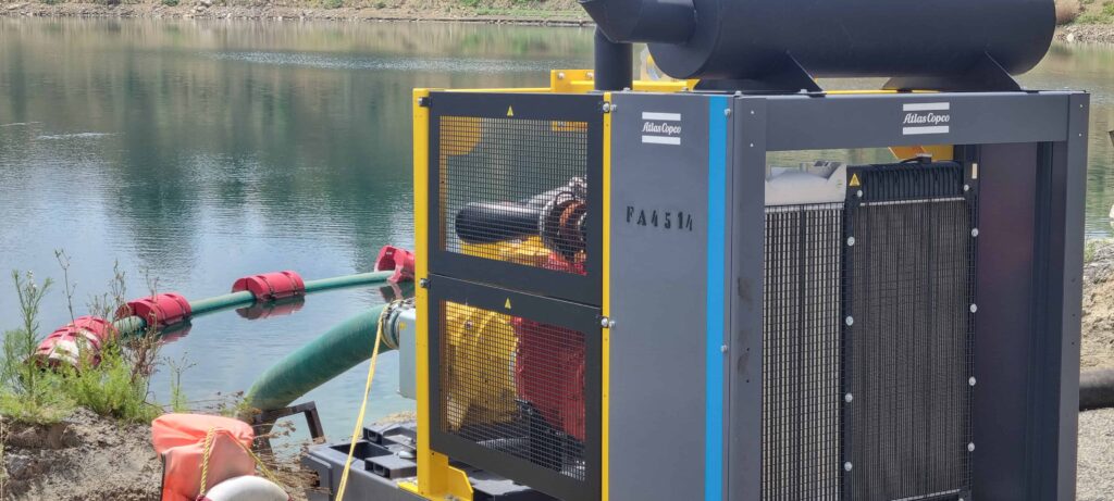 The Atlas Copco PAC H high head diesel driven pump.