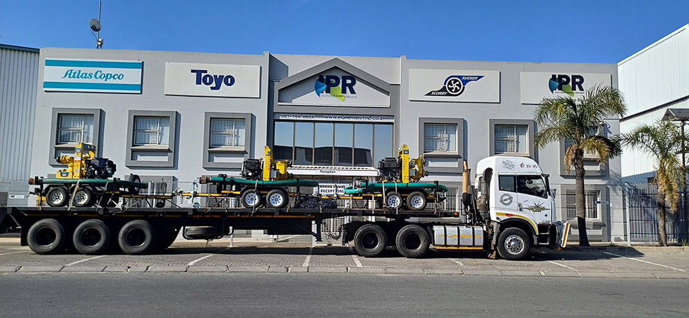 The IPR rental fleet comprises modern dewatering pumps designed to meet stringent environmental and regulatory standards.